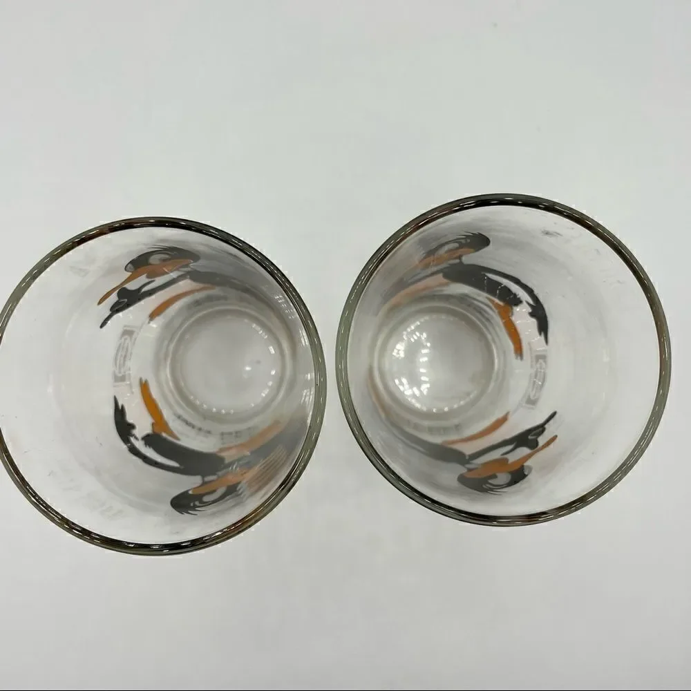 Pair of Vintage Looney Toons Daffy Duck Pepsi Glasses